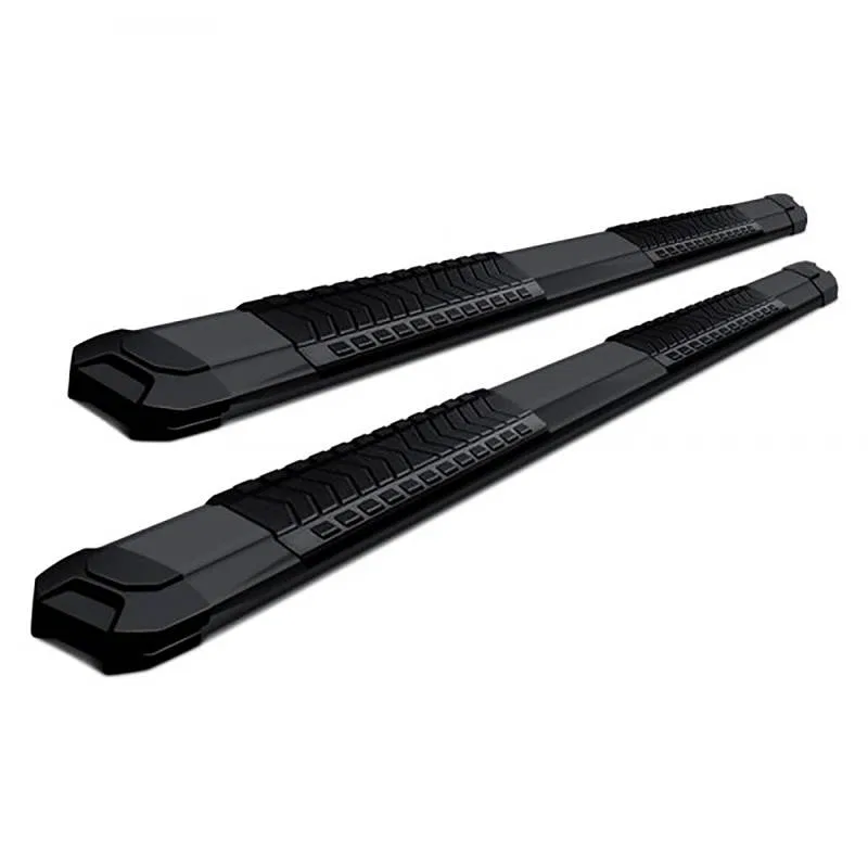 RN-DGRAM-09-76-BK – BLACK HORSE Running Board, 5 Inch Width Black Aluminum With Black Step Pads Unlighted With Mounti...